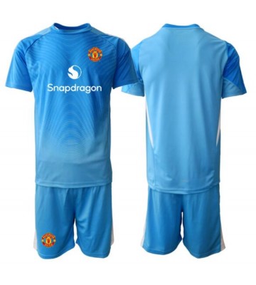 Manchester United Portero Primera Equipación Niños 2025-26 Manga Corta (+ Pantalones cortos)